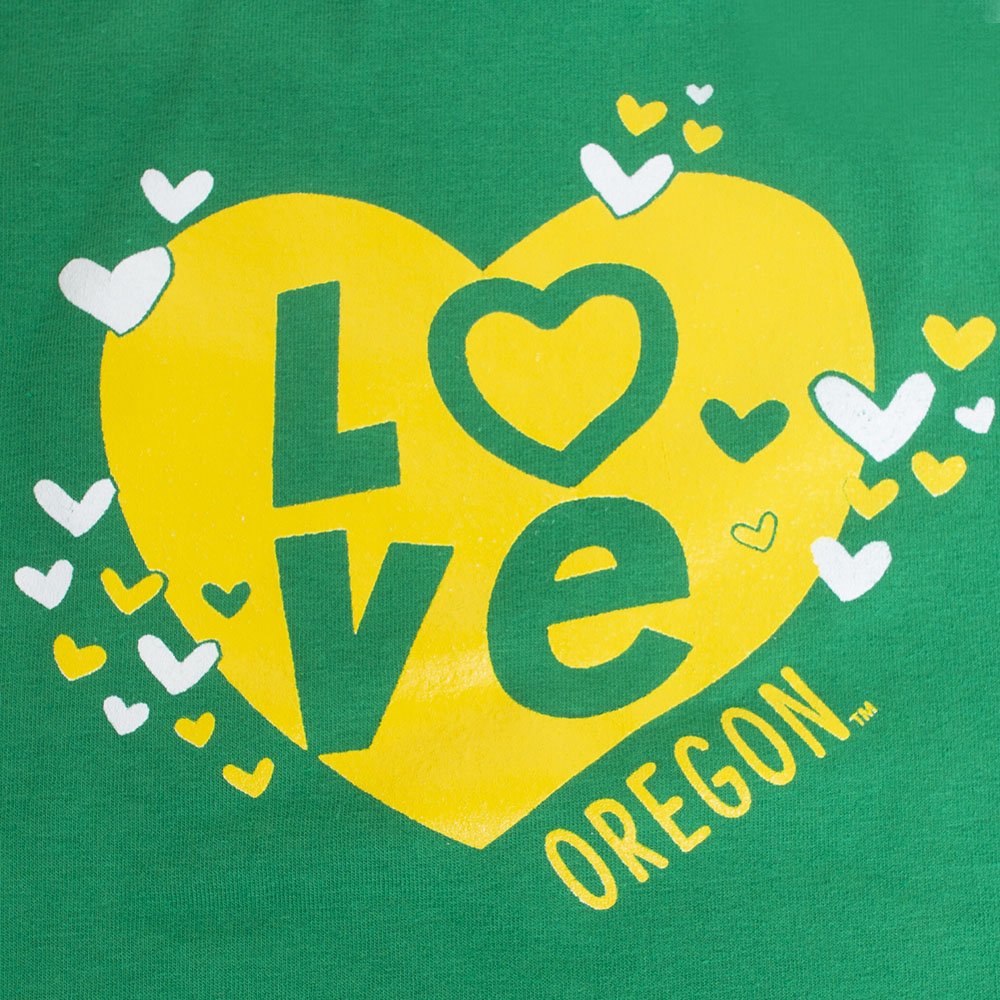 Ducks Spirit, Third Street, Green, Crew Neck, Kids, Toddler, T-Shirt, Heart and Love, 694978